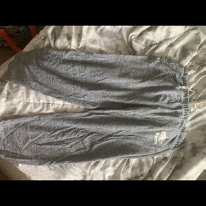 roots salt and pepper cuffless roll up straight fit joggers